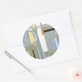 Abstrakte geometrische Formen Runder Aufkleber (Umschlag)