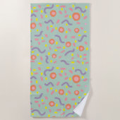 Abstrakte geometrische Formen Strandtuch (Vorderseite)