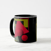 Abstrakte, geometrische Formen Tasse (Vorderseite Links)