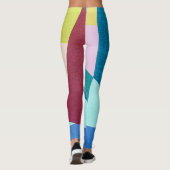 Abstrakte geometrische Formen Textile Muster | Leggings (Rückseite)