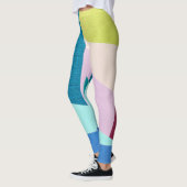 Abstrakte geometrische Formen Textile Muster | Leggings (Links)