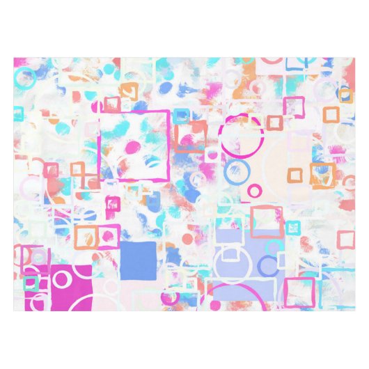 Abstrakte geometrische Formen Tischdecke (Vorderseite (Horizontal))