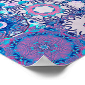 Abstrakte geometrische Formen und Blume, nahtlos p Poster (Ecke)