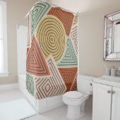 Abstrakte geometrische Formen und Linien Abbildung Duschvorhang (Beispiel)
