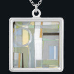 Abstrakte geometrische Formen Versilberte Kette<br><div class="desc">Als Norman Wyatt Original zeigt dieser Aufdruck farbenfrohe abstrakte geometrische Formen,  die sich überlagern. Ein sehr avantgardistisches Gardinenwerk,  es explodiert in Farbe und Aktivität. Wenn Sie Liebe expressionistische Kunst,  dann ist dies der Druck für Sie!</div>