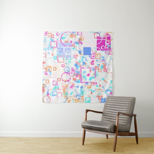 Abstrakte geometrische Formen Wandteppich (Beispiel (Horizontal))