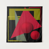 Abstrakte, geometrische Formen Wandteppich (Vorderseite)