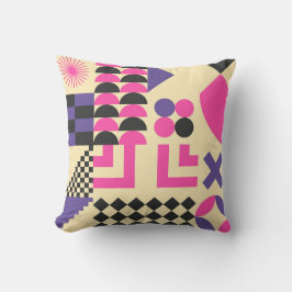 Abstrakte geometrische Formmuster violett Kissen