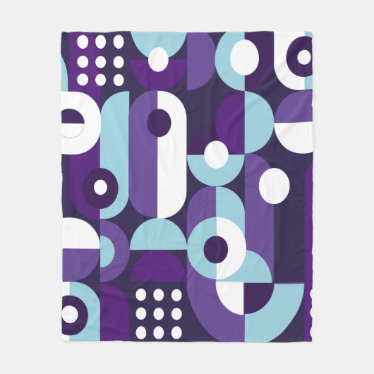 Abstrakte geometrische Formsabstraktion, Kunst, Ku Fleecedecke (Vorderseite)