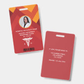 Abstrakte geometrische Foto-ID Ausweis (Vorder- & Rückseite)