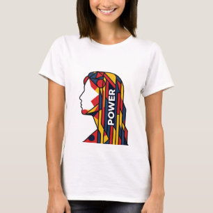 Abstrakte geometrische Frau Damen T-Shirts