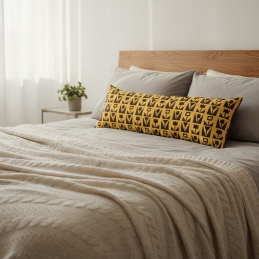 Abstrakte geometrische Gelbblume Seitenschläferkissen