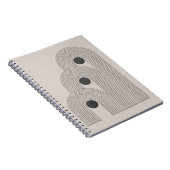 Abstrakte geometrische Gleichgewichtsformen Mitte Notizblock (Rechte Seite)