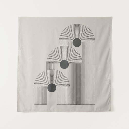 Abstrakte geometrische Gleichgewichtsformen Mitte Wandteppich (Vorderseite)