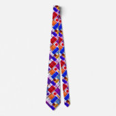 Abstrakte, geometrische, graue Patchwork, grau, fo Krawatte (Vorderseite)