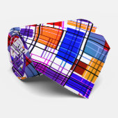 Abstrakte, geometrische, graue Patchwork, grau, fo Krawatte (Gerollt)
