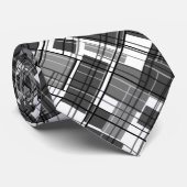 Abstrakte, geometrische, graue Patchwork, grau, fo Krawatte (Gerollt)