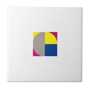 Abstrakte geometrische Graufuchsie Fliese