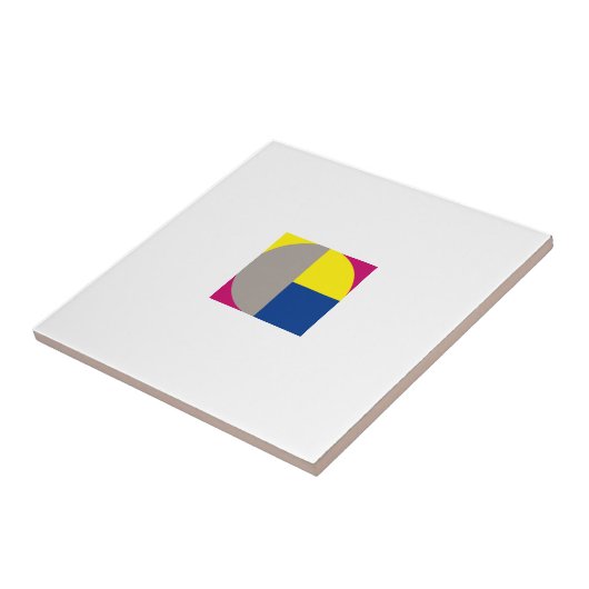 Abstrakte geometrische Graufuchsie Fliese (Seite)