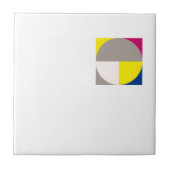 Abstrakte geometrische Graufuchsie Fliese (Vorderseite)