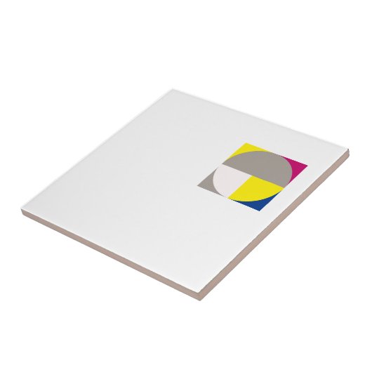 Abstrakte geometrische Graufuchsie Fliese (Seite)