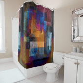 Abstrakte geometrische Grunge Duschvorhang (Beispiel)