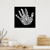 abstrakte geometrische Handfläche Poster (Küche)