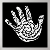 abstrakte geometrische Handfläche Poster (Vorne)