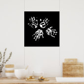 abstrakte geometrische Handflächen Poster (Küche)