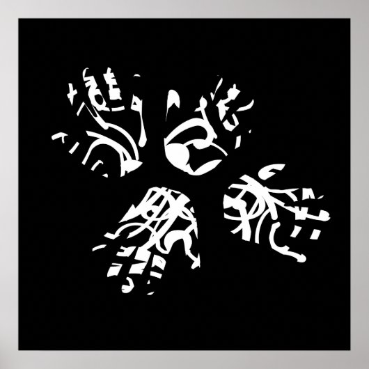 abstrakte geometrische Handflächen Poster (Vorne)