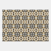 Abstrakte geometrische Harmonie: braun, beige, sch Geschenkpapier Set (Vorderseite 2)