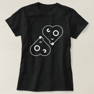 Abstrakte geometrische Herzen | Minimaler symbolis T-Shirt