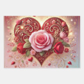 Abstrakte geometrische Herzen und fette Farbblöcke Geschenkpapier Set (Vorderseite 2)