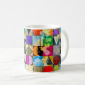abstrakte geometrische Hintergrundkomposition, mit Kaffeetasse (VorderseiteRechts)