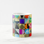 abstrakte geometrische Hintergrundkomposition, mit Kaffeetasse (Mittel)