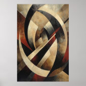 Abstrakte geometrische Holzstruktur Poster (Vorne)
