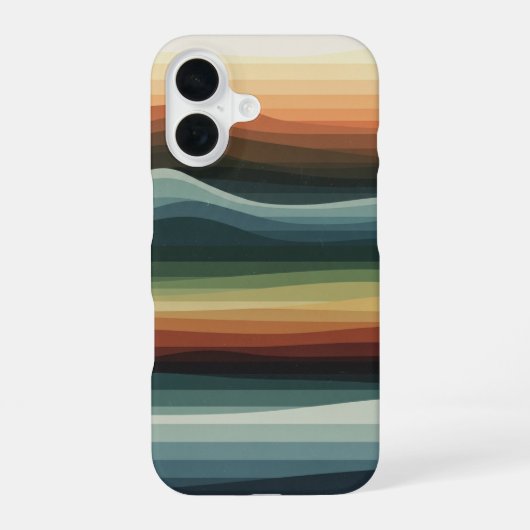 Abstrakte geometrische Hügel iPhone 16 Hülle (Rückseite)
