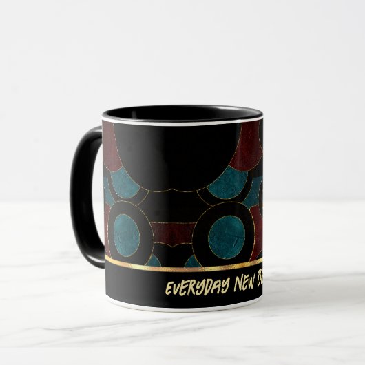 Abstrakte geometrische Kaffeetasse (Vorderseite Links)