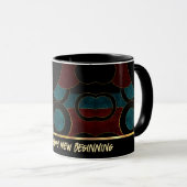 Abstrakte geometrische Kaffeetasse (VorderseiteRechts)
