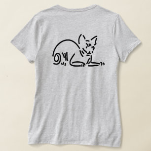 Abstrakte geometrische Katze   Symbolische Linienk T-Shirt