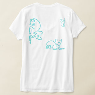 Abstrakte geometrische Katze   Symbolische Linienk T-Shirt
