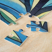 Abstrakte geometrische Katzen mit kräftigen Farben Puzzle (Seite)