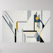 Abstrakte geometrische Komposition Modern Poster (Vorne)