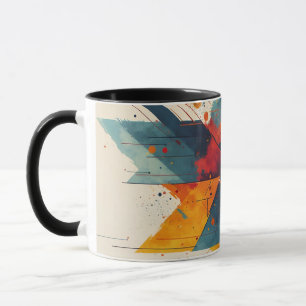 Abstrakte geometrische Komposition Tasse