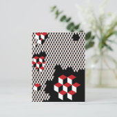 Abstrakte geometrische Konstruktion mit Hexagon Postkarte (Stehend Vorderseite)