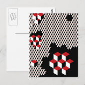 Abstrakte geometrische Konstruktion mit Hexagon Postkarte (Vorne/Hinten)