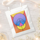 Abstrakte geometrische Kreise Linie Bunt Geschenktütchen (Ausgeschnitten)