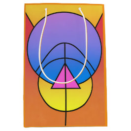 Abstrakte geometrische Kreise Linie Bunt Mittlere Geschenktüte