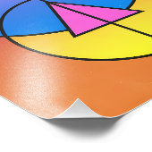 Abstrakte geometrische Kreise Linie Farbposter Fotodruck (Ecke)