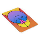 Abstrakte geometrische Kreise Linie Farbposter Magnet (Rechte Seite)